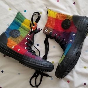Womens Converse x Woolrich Rainbow Plaid High Tops